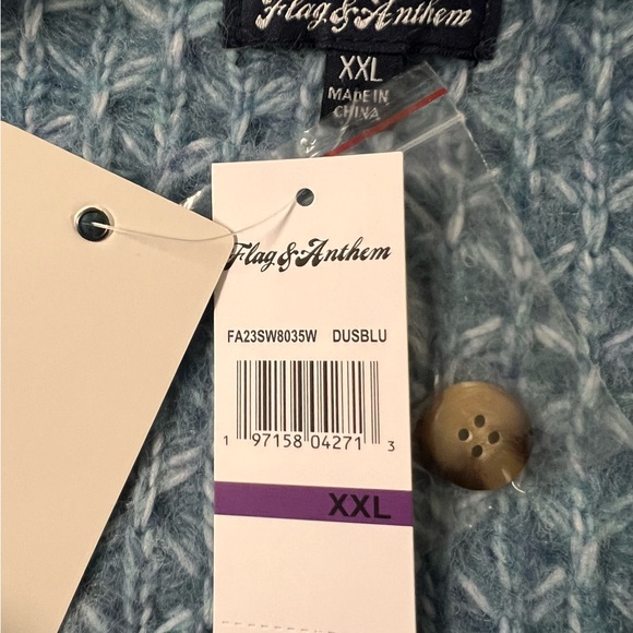 Flag & Anthem wool blend cardigan , new with tags, size XXL - Picture 6 of 10